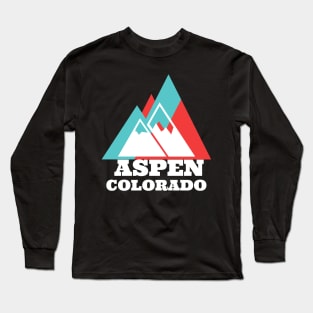 Aspen Colorado Vintage Mountain Travel Long Sleeve T-Shirt